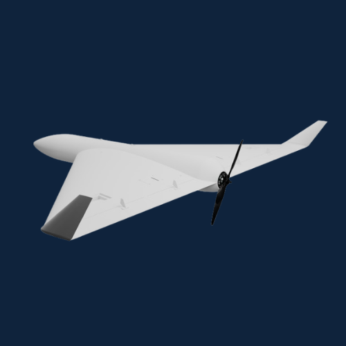 FDV1 High Speed Delta Wing Strike UAV — top-down technical view